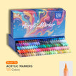 NuSoulra SoulPro 120 Colors Direct-Ink Acrylic Paint Markers