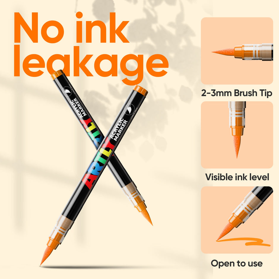 NuSoulra SoulPro 72 Colors Direct-Ink Acrylic Paint Markers