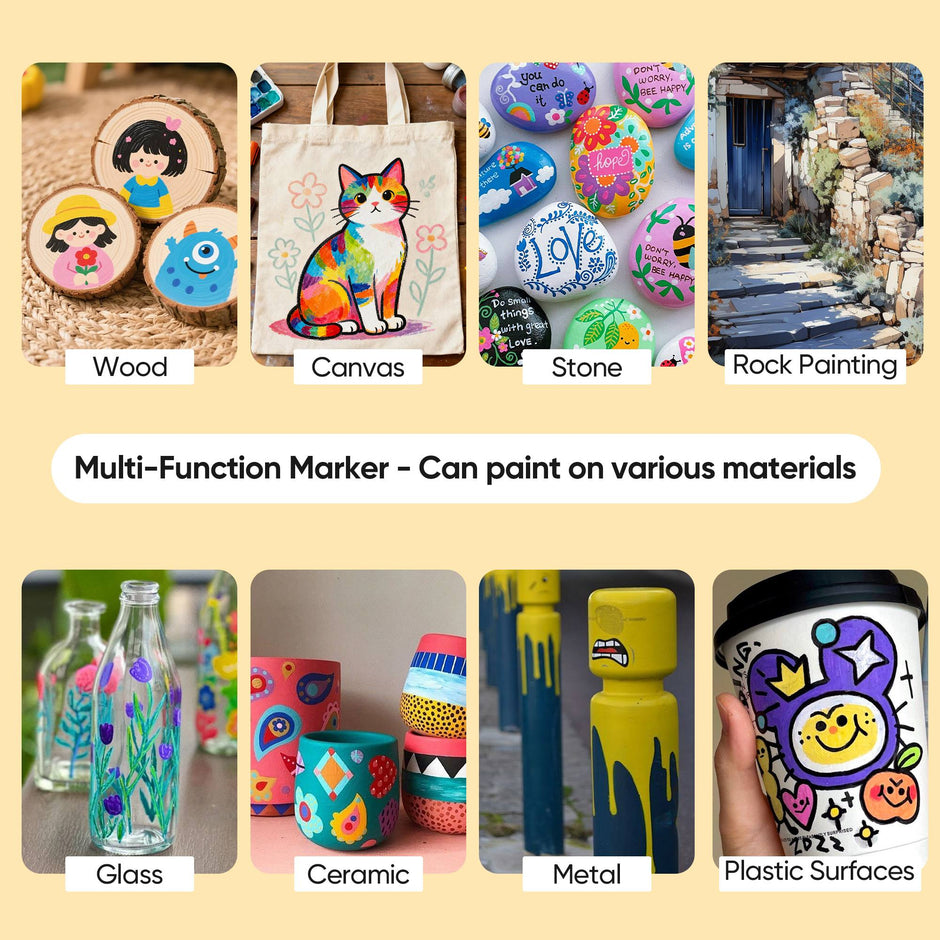 NuSoulra SoulPro 72 Colors Direct-Ink Acrylic Paint Markers