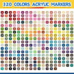 NuSoulra SoulPro 320 Colors Direct-Ink Acrylic Paint Markers